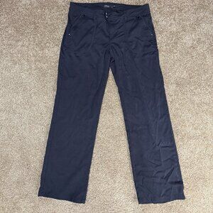 prAna Stretch Zion Halle Pants Womens 14 Black UPF 50+ Sun Protection Low Rise